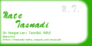mate tasnadi business card
